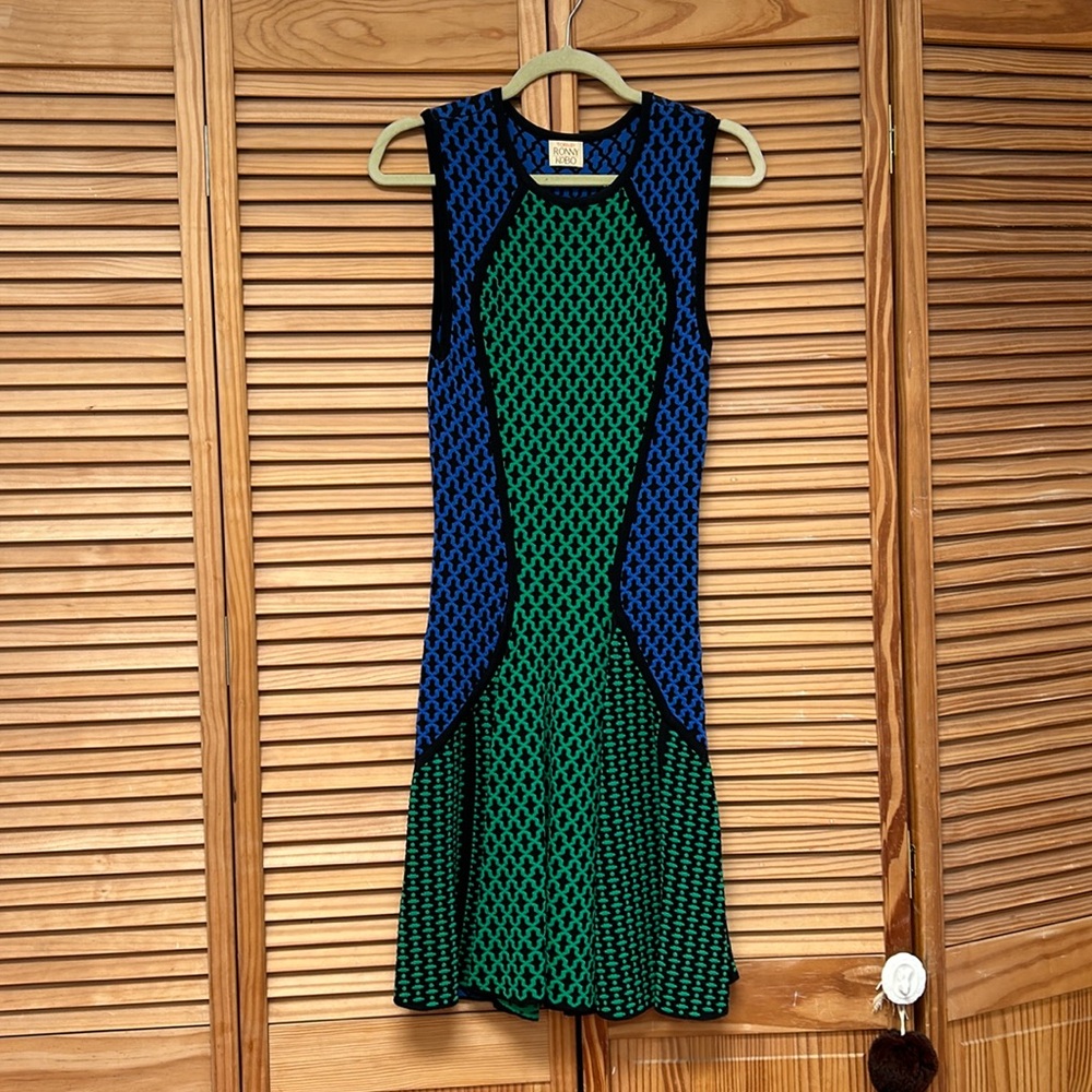Torn by Ronny Kobo knit dress - black, blue, green